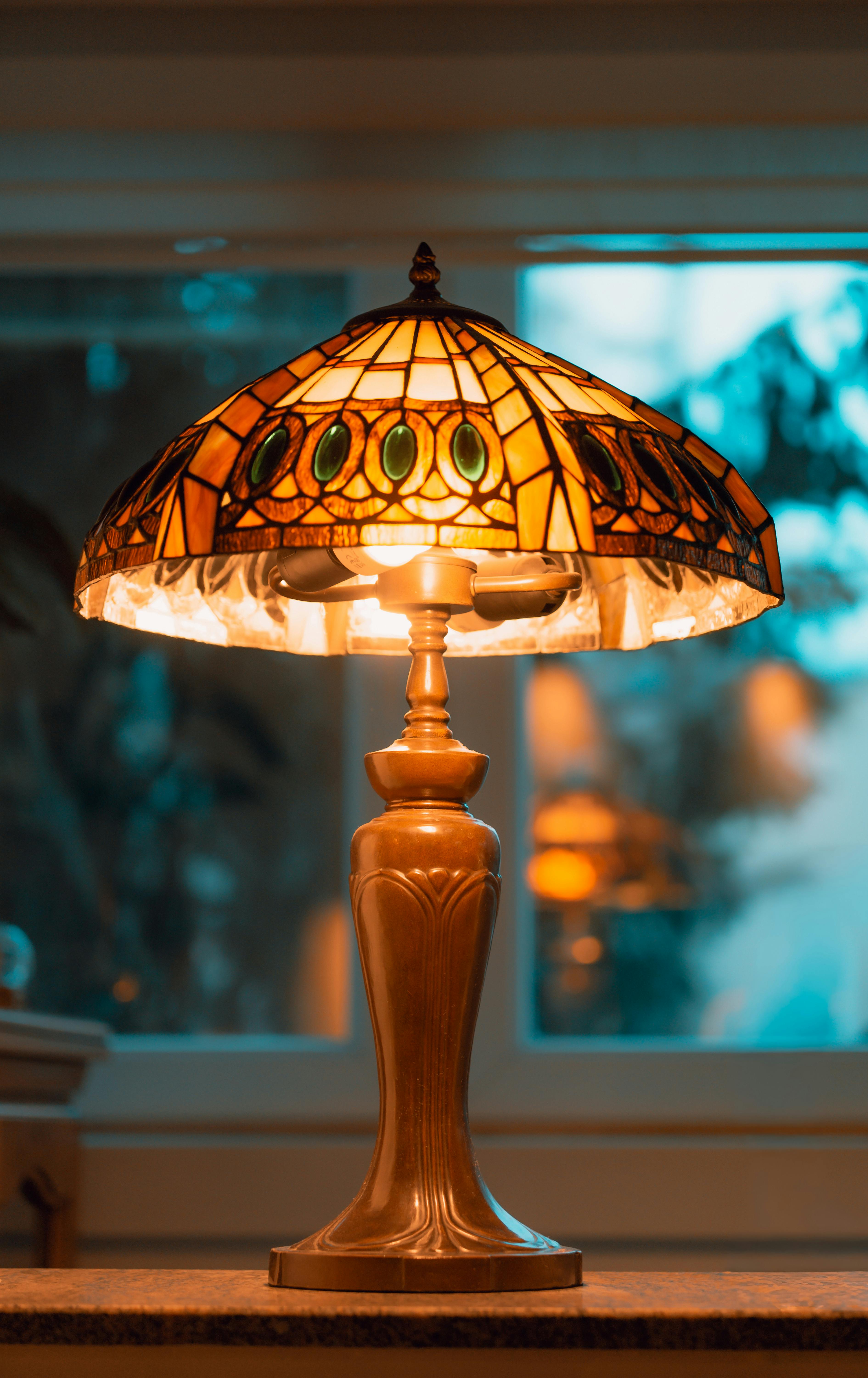 Decorative table lamp in modern living room